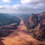 Vue du désert saoudien où doit être construit le projet NEOM